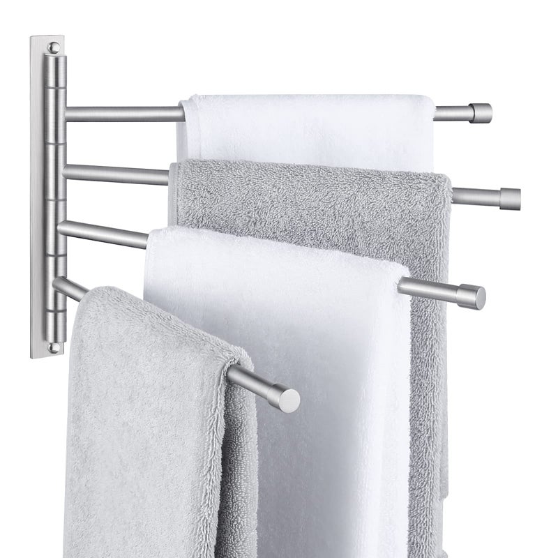 KES Swing Out Towel Bar, 6-Bar Folding Arm Swivel Hanger Bathroom Storage Organizer Wall Mount Rustproof 13 Inch SUS 304 Stainless Steel Brushed Finish, A2102S6-2 - Image 1